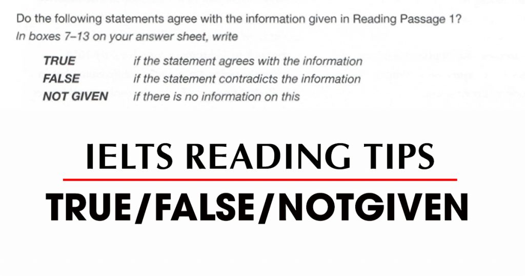 true false not given làm reading ielts